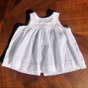 Bonpoint Sleeveless Smocked Blouse / Dress, 3 M